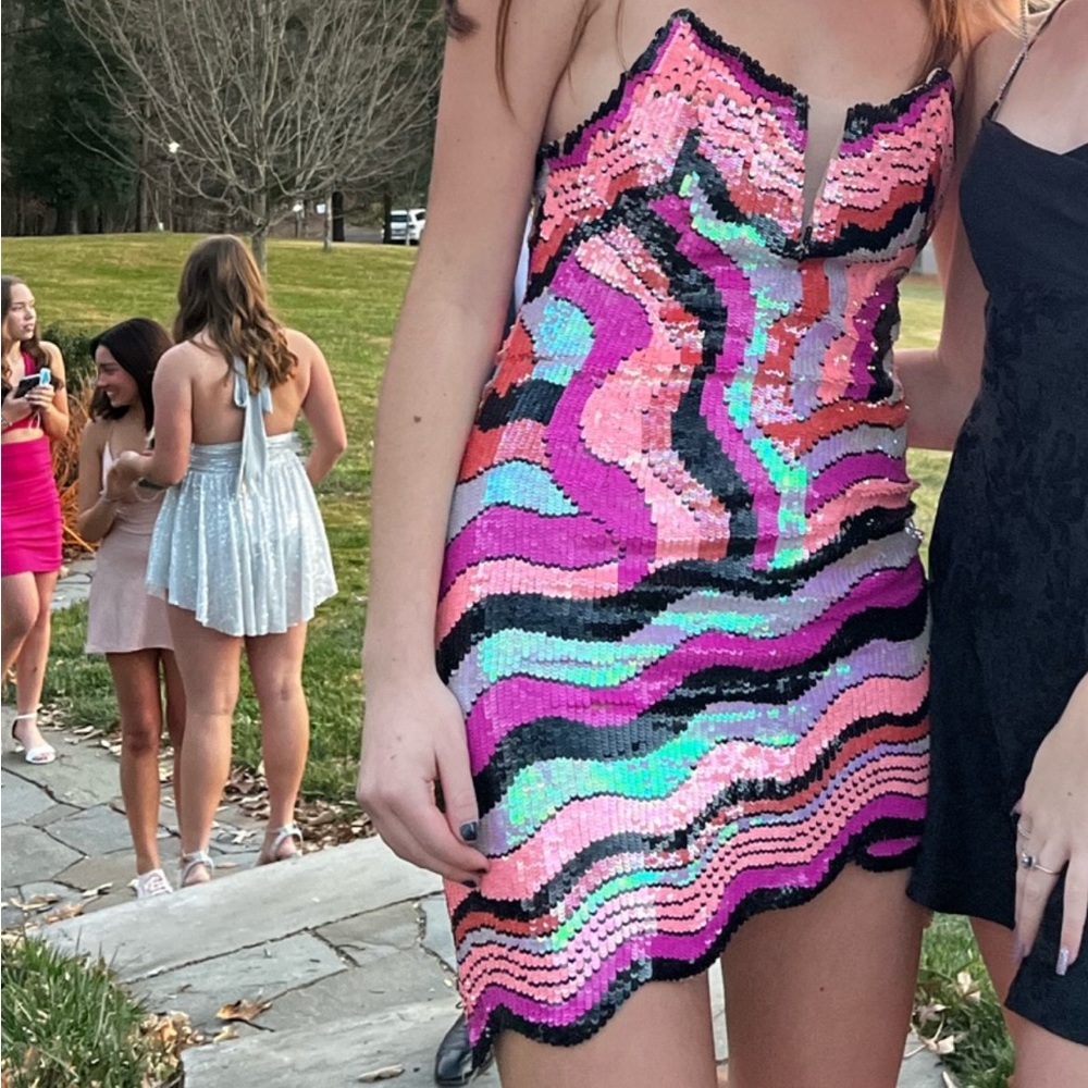 Maritza Dress in Rainbow Swirl
X by NBD